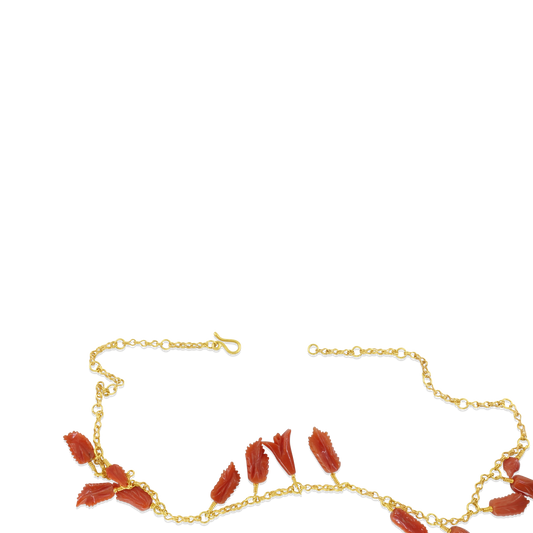 Mediterranean Coral Charm Necklace