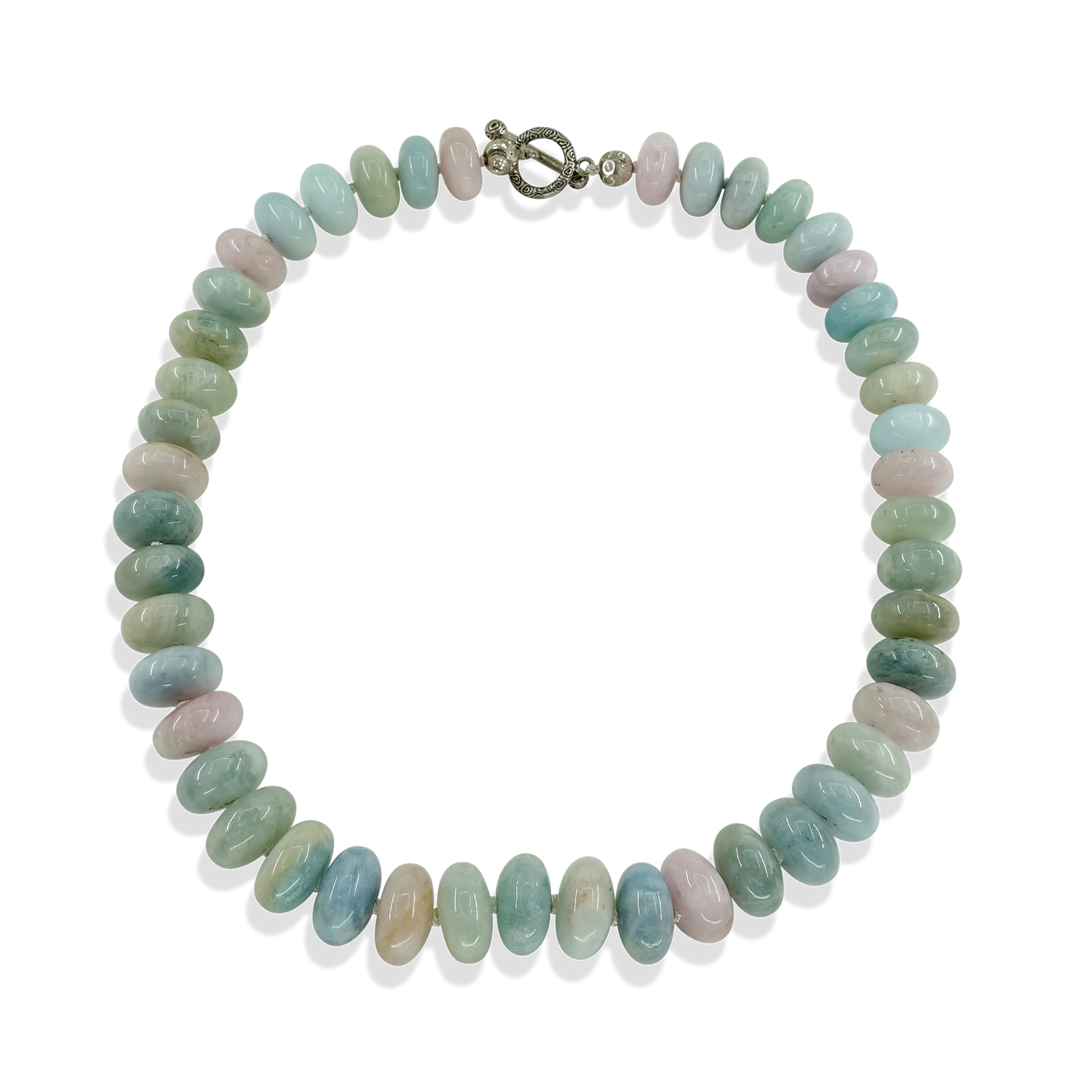 Lithuanian Chalcedony and Morganite Necklace