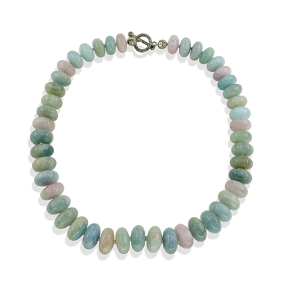 Lithuanian Chalcedony and Morganite Necklace