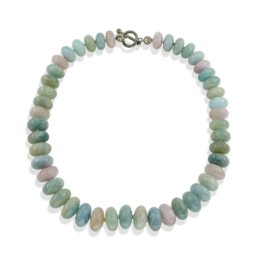 Lithuanian Chalcedony and Morganite Necklace