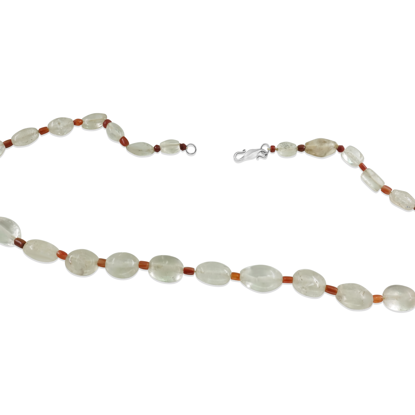 Crystal and Ancient Carnelian Necklace