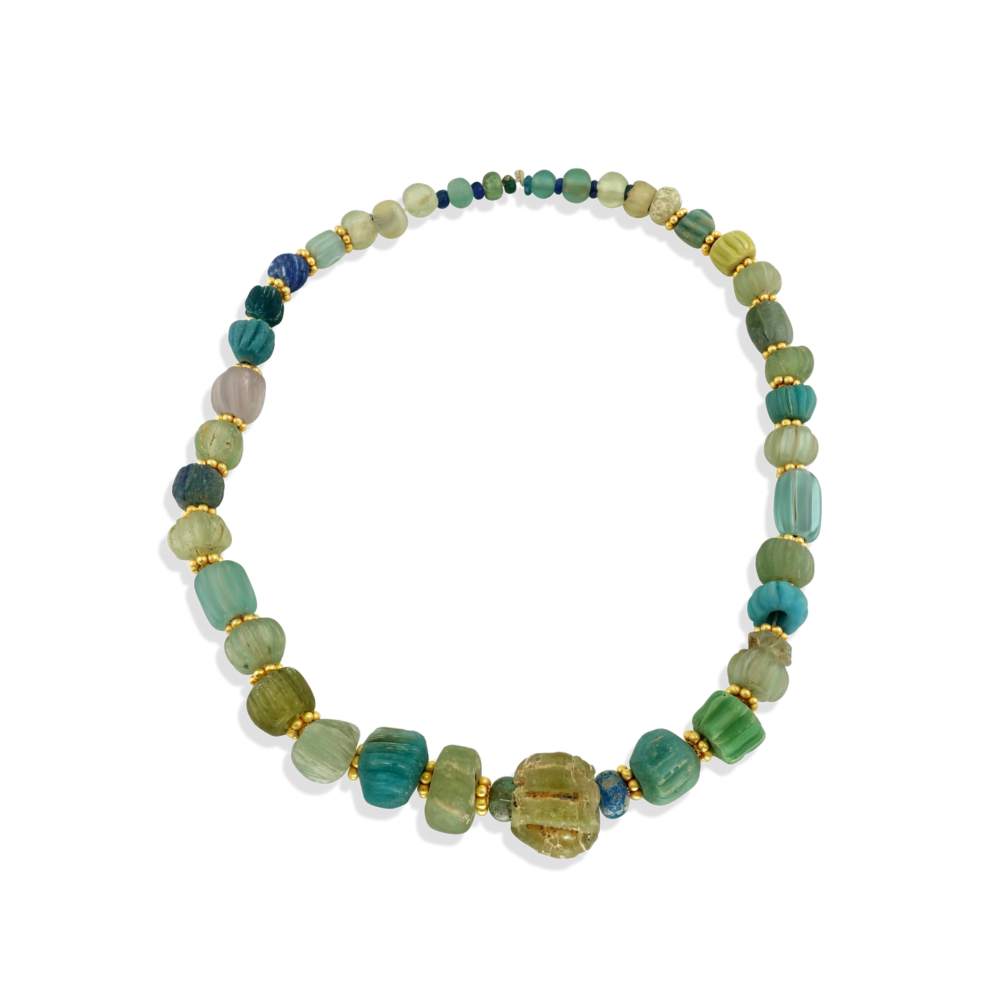 Roman Period Melon Glass Bead Strand