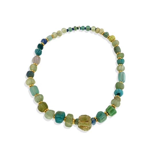 Roman Period Melon Glass Bead Strand