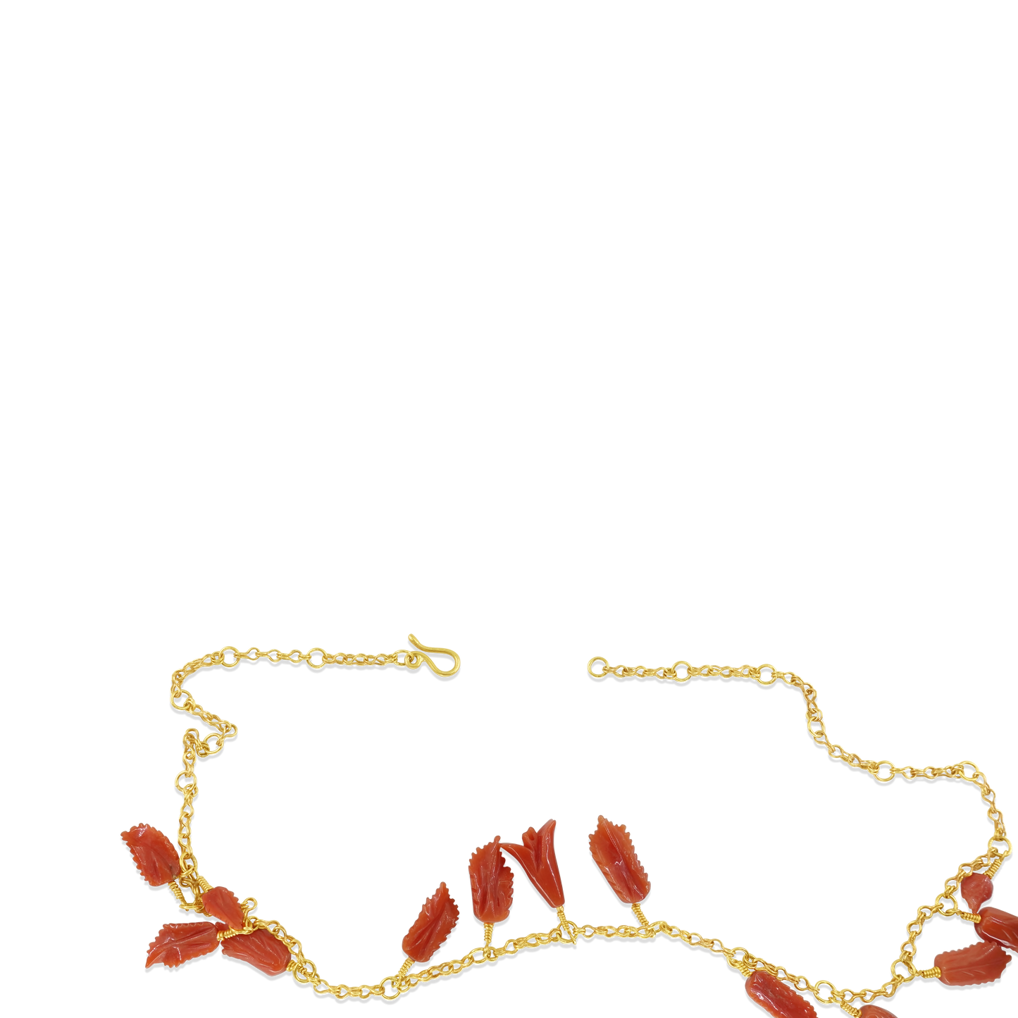 Mediterranean Coral Charm Necklace