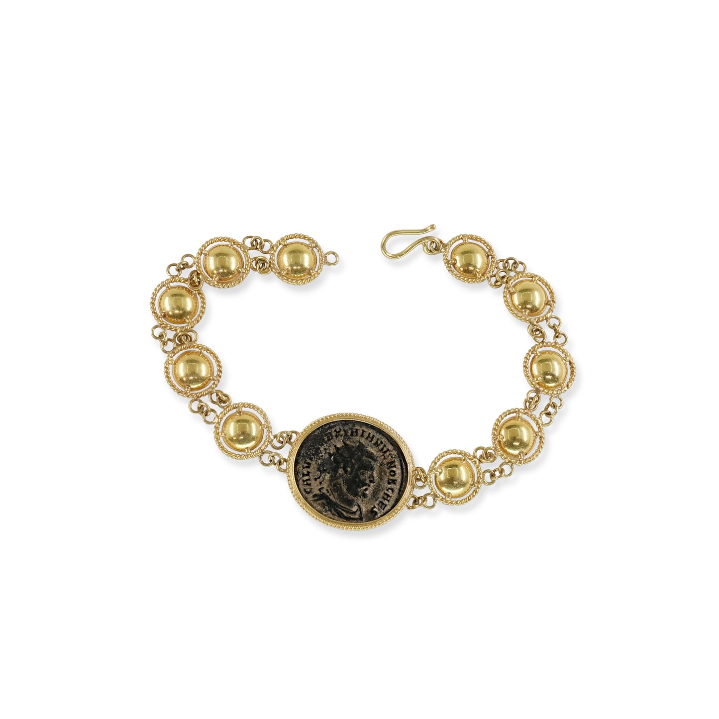 Roman Period Bronze Coin Bracelet