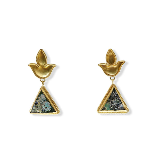 Roman Period Iridescent Glass Earrings