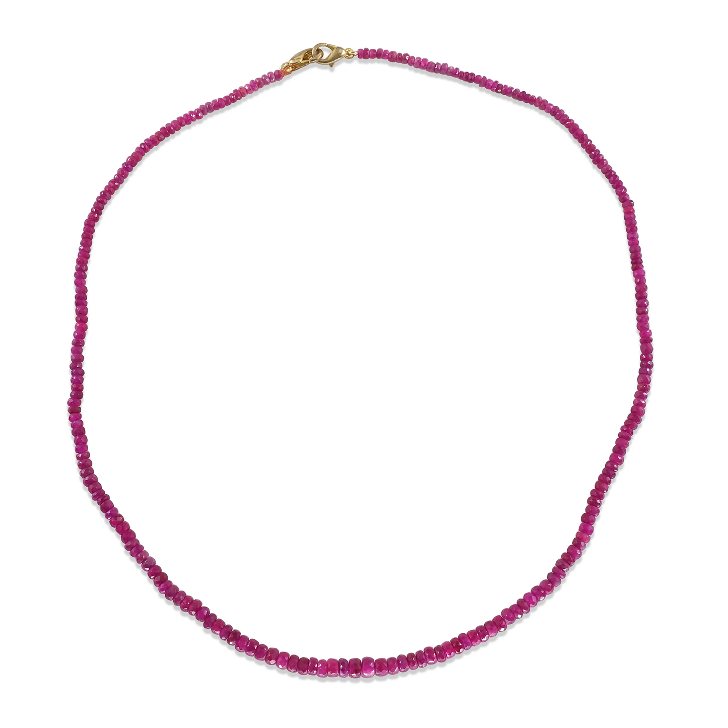 Faceted Ruby Necklace