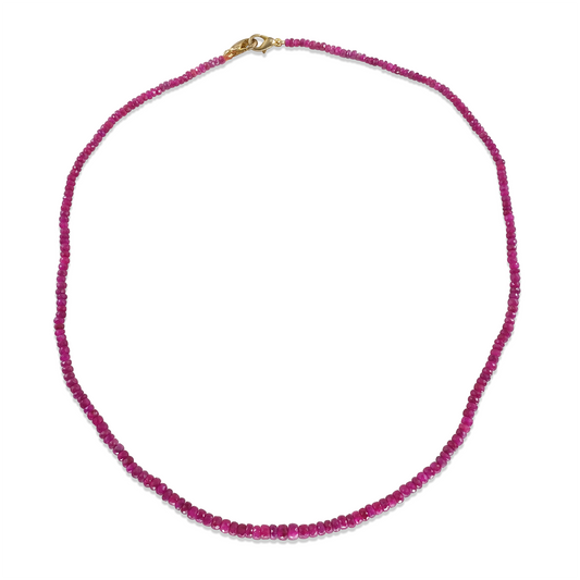 Faceted Ruby Necklace