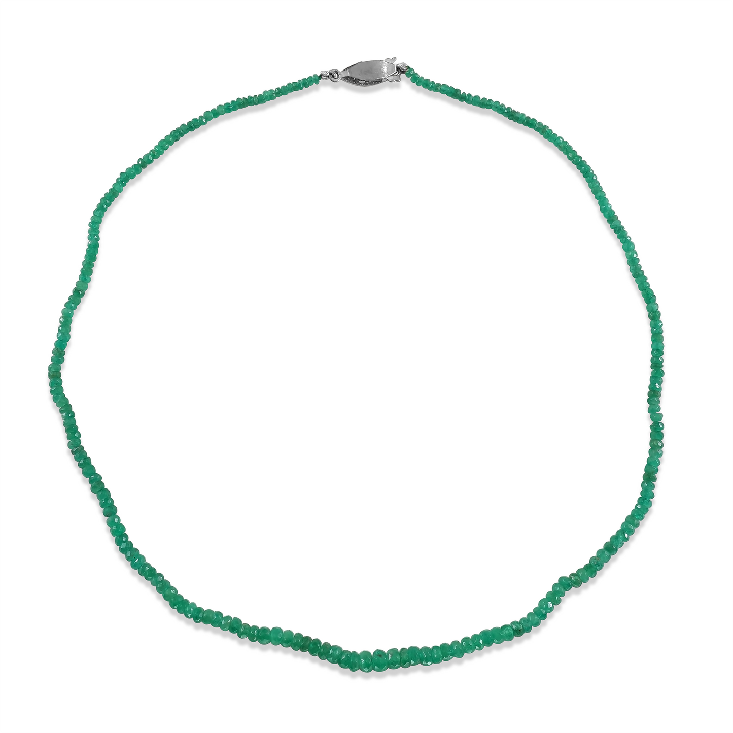 Faceted Emerald Necklace